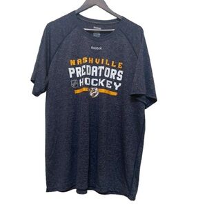 Reebok Men's Nashville Predators Hockey Play Dry Short Sleeve T-shirt 2XL